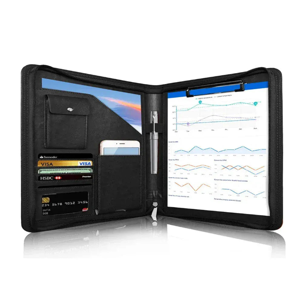 Porte-Documents Multifonctionnel - Cuir Synthétique A4