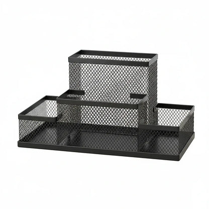 Organiseur de Bureau Multifonctionnel avec Tiroir - Solution de Rangement en Métal Mesh