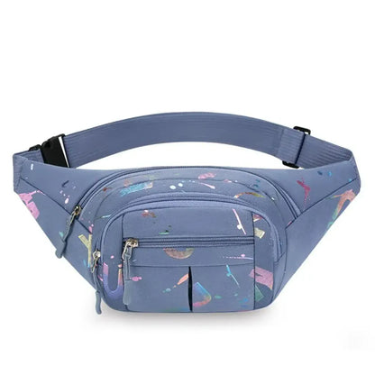 Sac Banane Femme Sport Multifonction Bleu – Grande Capacité, Double Compartiment, Oxford Imperméable