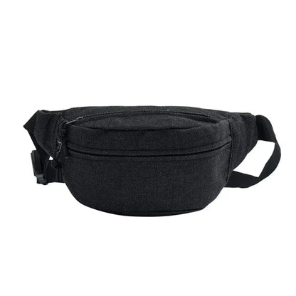 Sac Banane Femme en Denim Noir - Bandoulière Réglable Multifonction