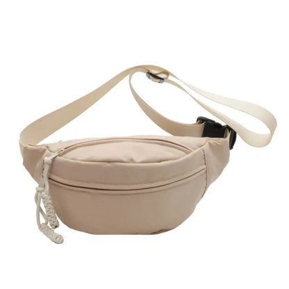 Sac Banane Femme en Nylon Premium Beige – Élégance et Liberté au Quotidien
