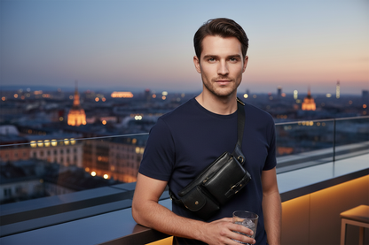 Sac Banane Homme Cuir Véritable — Multi Compartiments 3