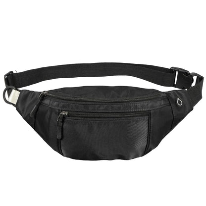 Sac Banane Homme Multifonction en Toile Oxford Noir – Rangement Étanche