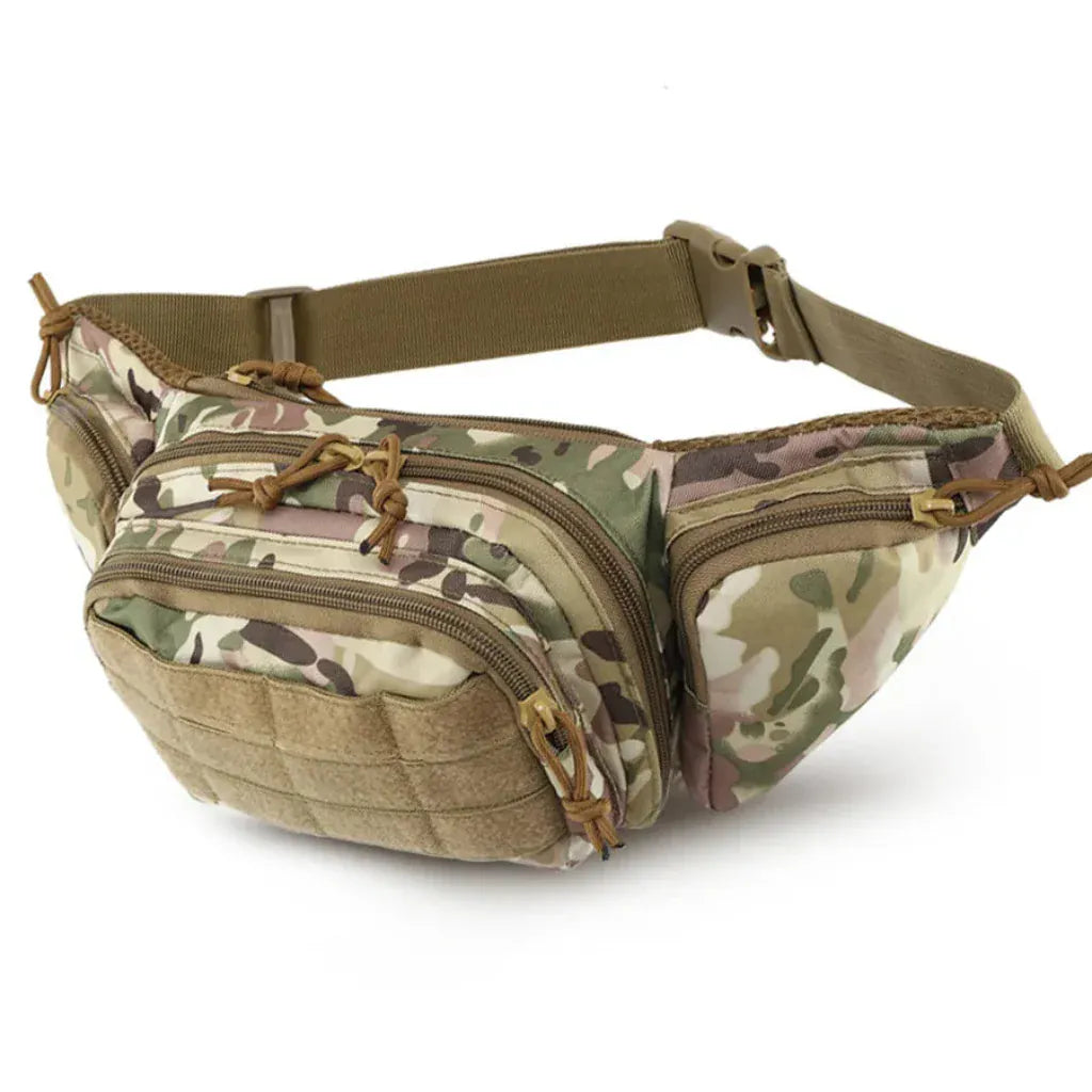 Sac Banane Homme Tactique en Nylon Camouflage – Grande Capacité Multipoches