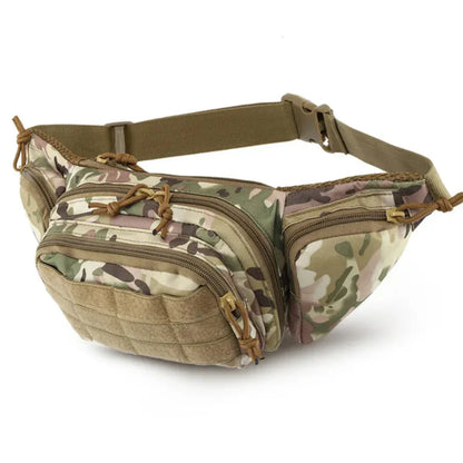 Sac Banane Homme Tactique en Nylon Camouflage – Grande Capacité Multipoches
