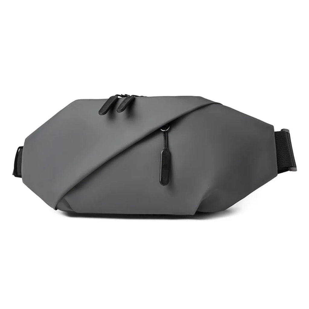 Sac Banane Homme en Cuir PU Gris – Élégant, Pratique et Multifonction