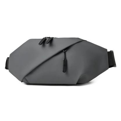 Sac Banane Homme en Cuir PU Gris – Élégant, Pratique et Multifonction