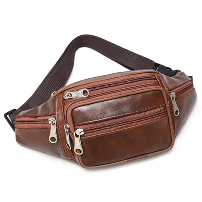 Sac Banane Homme en Cuir PU Marron Clair – Élégant, Pratique et Multifonction pour l’Organisation Quotidienne