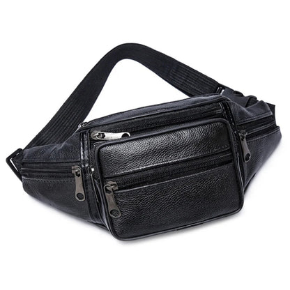 Sac Banane Homme en Cuir PU Noir – Élégant, Pratique et Multifonction pour l’Organisation Quotidienne