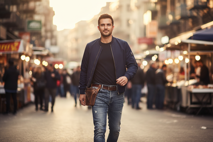 Sac Banane Homme en Cuir Véritable Style Vintage 2 