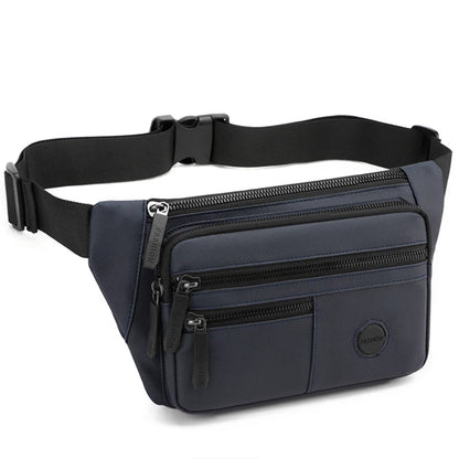 Sac Banane Homme en Nylon Multipoches Bleu Foncé – Grande Capacité, Léger avec Sangle Ajustable