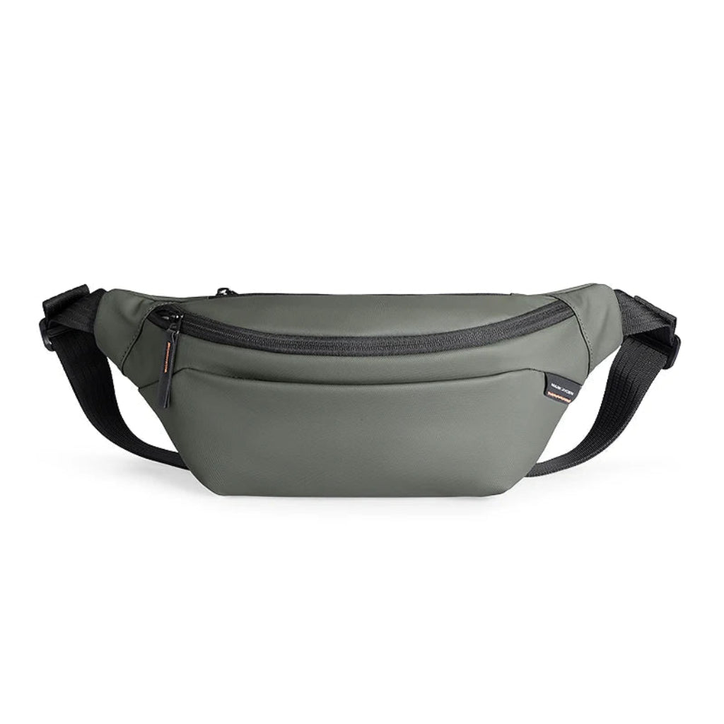 Sac Banane Homme en Oxford et PU Vert Olive – Rangement Moderne pour Travail et Loisirs