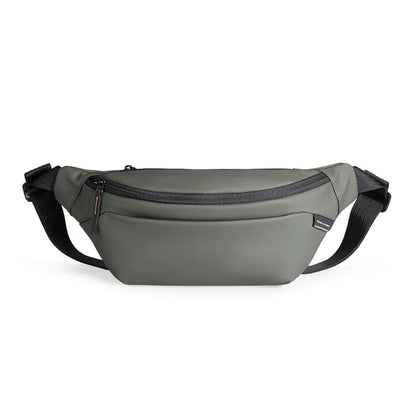 Sac Banane Homme en Oxford et PU Vert Olive – Rangement Moderne pour Travail et Loisirs