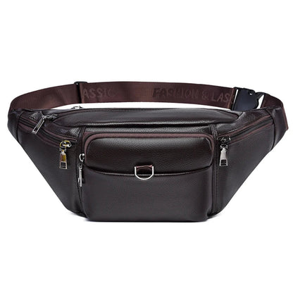 Sac Banane en Similicuir Marron pour Homme  – Ceinture Multipoches Modèle A
