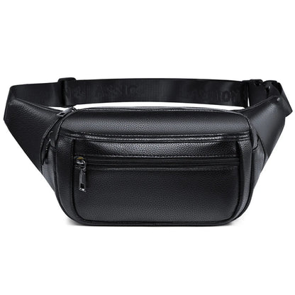 Sac Banane en Similicuir Noir pour Homme  – Ceinture Multipoches Modèle B