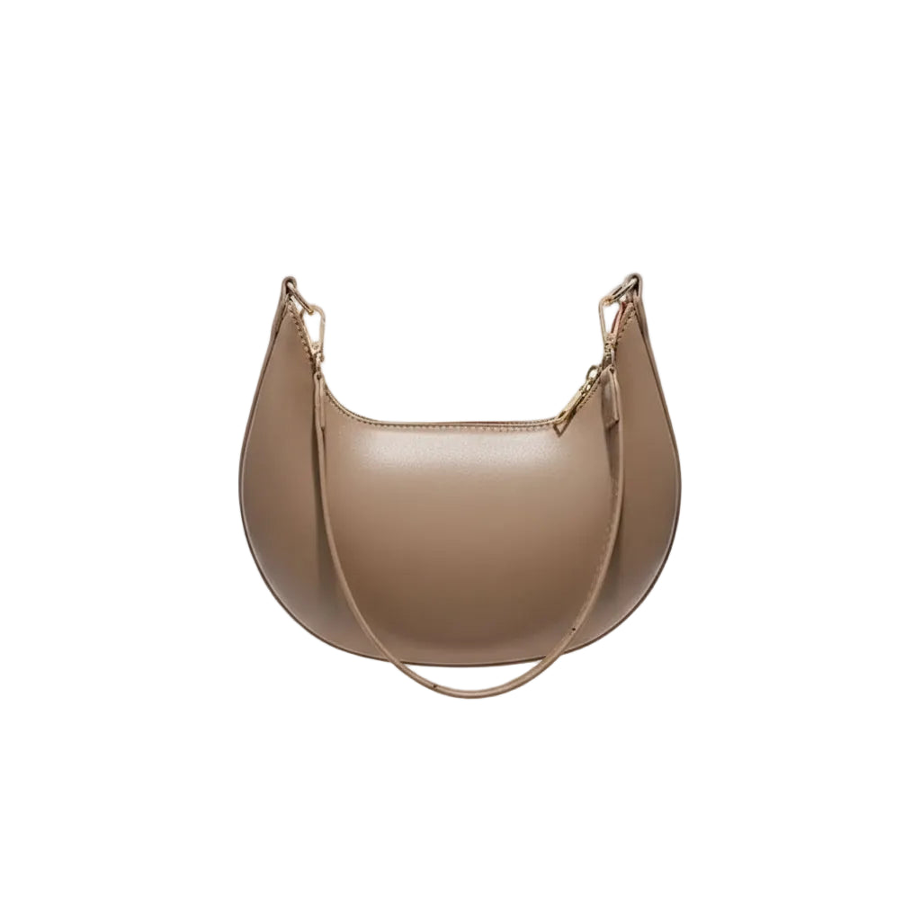 Sac à Bandoulière Femme Demi-Lune Vintage Beige Foncé – Élégance Intemporelle