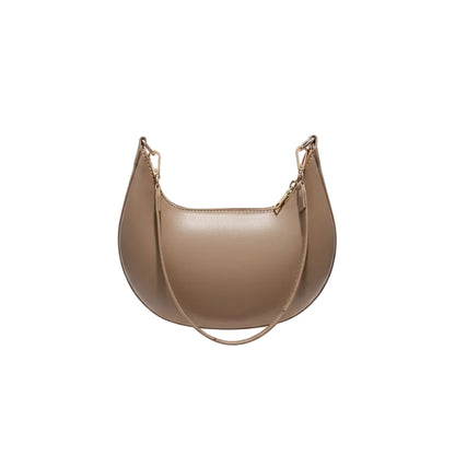Sac à Bandoulière Femme Demi-Lune Vintage Beige Foncé – Élégance Intemporelle