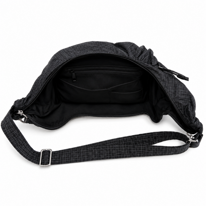 Sac à Bandoulière Femme Rétro à Carreaux - Hobo en Nylon Grande Capacité