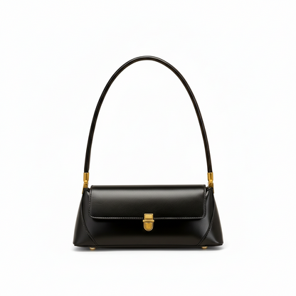Sac à Bandoulière Femme Vintage Noir – PU Style Baguette