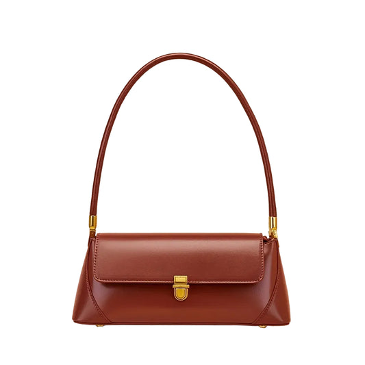 Sac à Bandoulière Femme Vintage Rouge – PU Style Baguette