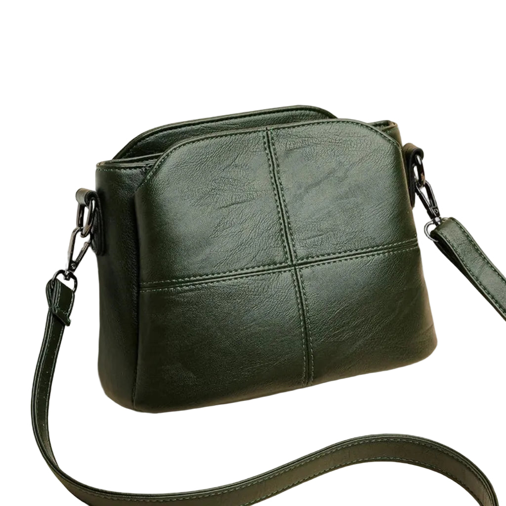 Sac à Bandoulière Femme en Cuir PU Vert – Style Vintage Élégant