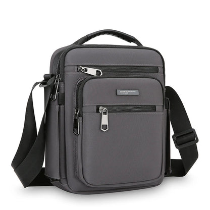 Sac à Bandoulière Homme 4 Couches Gris – Organisation Premium Oxford avec Poche Bouteille