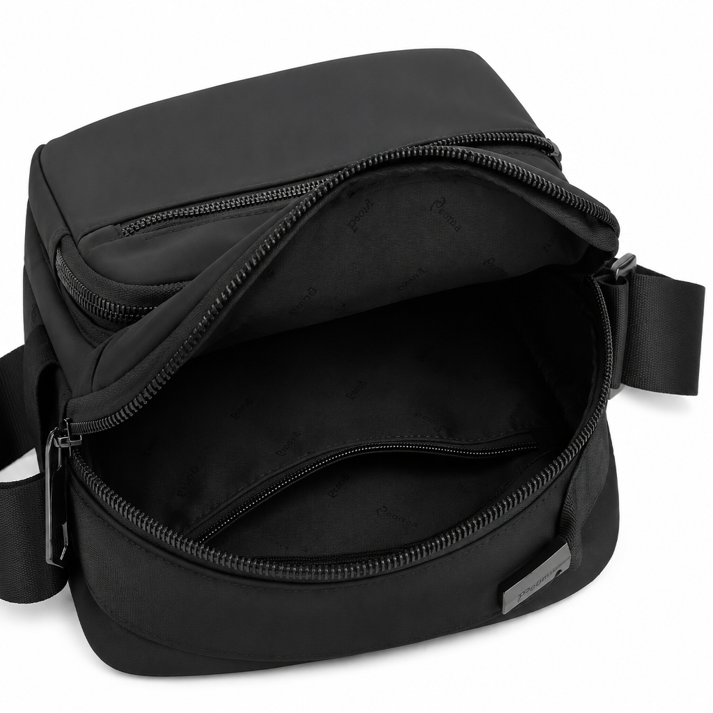 Sac à Bandoulière Homme 4 Couches – Organisation Premium Oxford avec Poche Bouteille