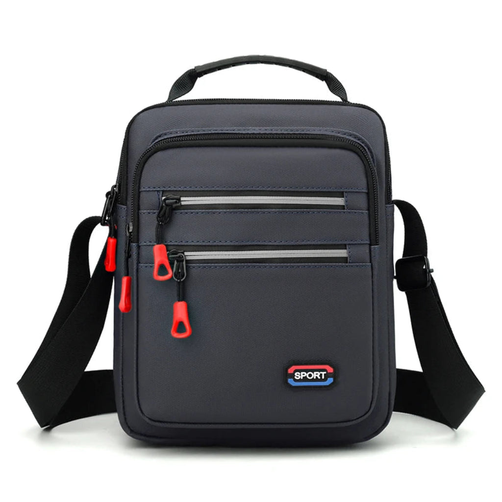 Sac à Bandoulière Homme Business Bleu Marine – Oxford, Double Compartiment, Organisation Premium