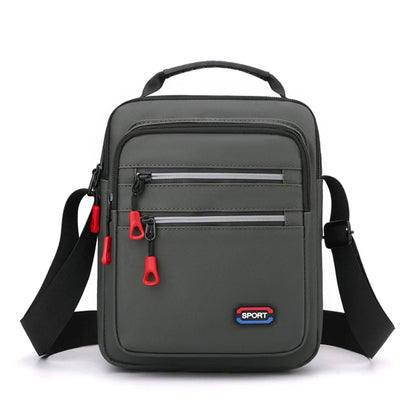 Sac à Bandoulière Homme Business Gris – Oxford, Double Compartiment, Organisation Premium