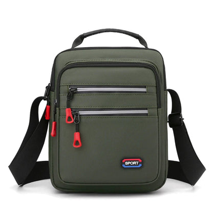 Sac à Bandoulière Homme Business Vert Armée – Oxford, Double Compartiment, Organisation Premium