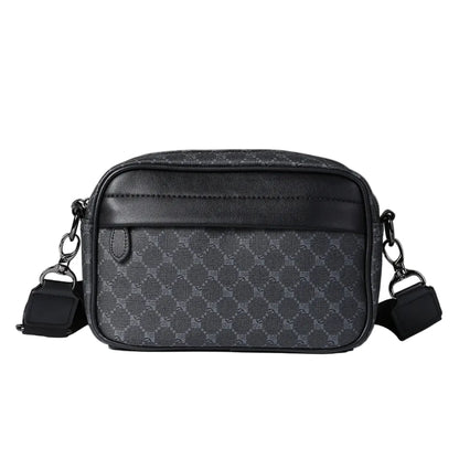 Sac à Bandoulière Homme Business en Cuir PU Noir à Motifs – Élégance et Organisation Moderne