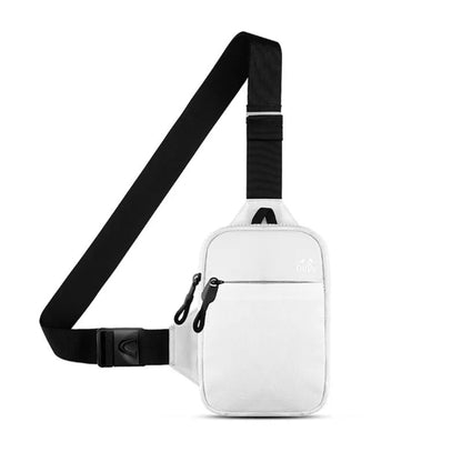 Sac à Bandoulière Homme Compact en Nylon Beige Blanc – Léger et Pratique au Quotidien