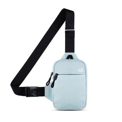 Sac à Bandoulière Homme Compact en Nylon Bleu Clair – Léger et Pratique au Quotidien