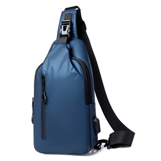 Sac Bandoulière Homme Multifonction avec Port USB Bleu – Design Urbain et Organisation Intelligente