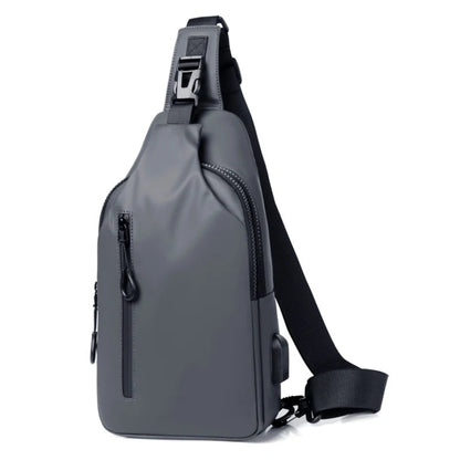 Sac Bandoulière Homme Multifonction avec Port USB Gris – Design Urbain et Organisation Intelligente