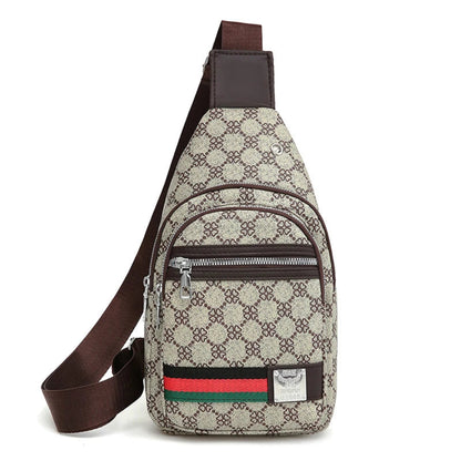 Sac Bandoulière Homme Multifonction en PU Beige – Organisation Optimale au Quotidien