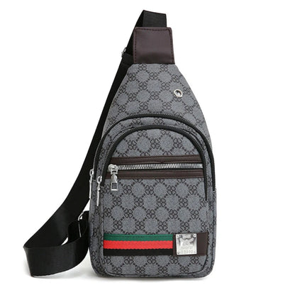 Sac Bandoulière Homme Multifonction en PU Gris Clair – Organisation Optimale au Quotidien
