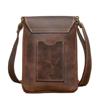 Sac à Bandoulière Homme en Cuir Authentique – Crossbody Élégant et Intemporel
