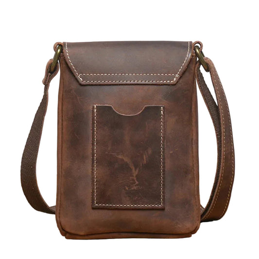 Sac à Bandoulière Homme en Cuir Authentique – Crossbody Élégant et Intemporel