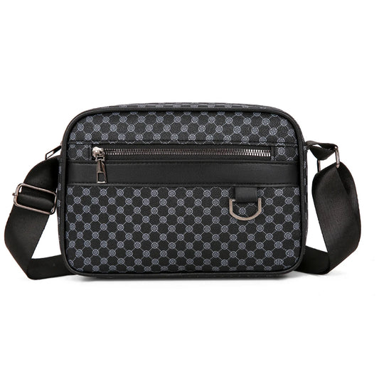 Sac Bandoulière Homme en PU Noir – Multi-Compartiments, Élégant et Fonctionnel pour un Usage Quotidien
