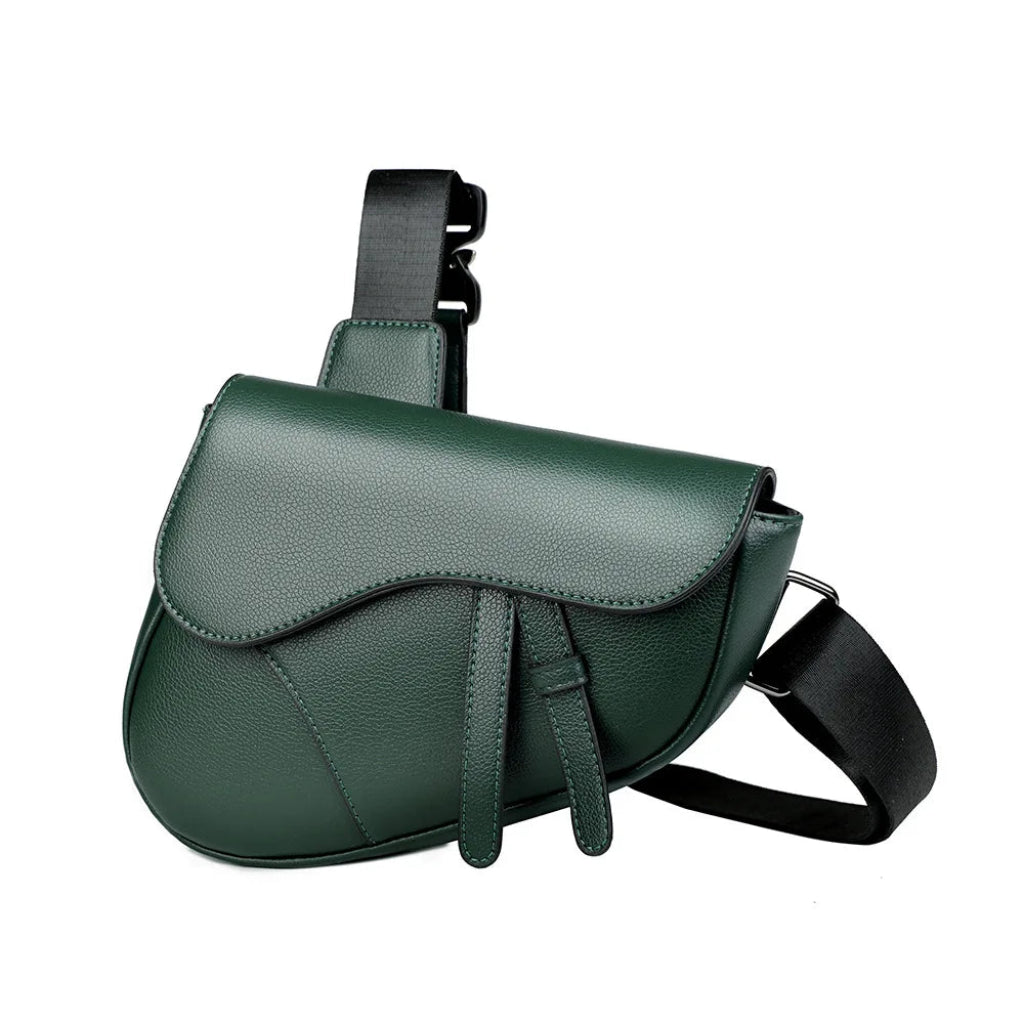 Sac à Bandoulière Homme Élégant Vert – Sacoche Crossbody en Polyester et Cuir Synthétique
