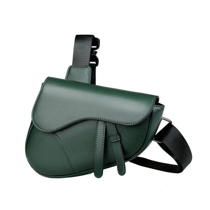 Sac à Bandoulière Homme Élégant Vert – Sacoche Crossbody en Polyester et Cuir Synthétique