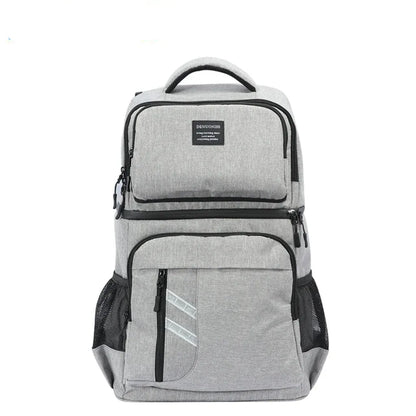 Sac à Dos Isotherme 2-en-1 Gris - Double Compartiment Thermique pour Pique-nique et Aventures