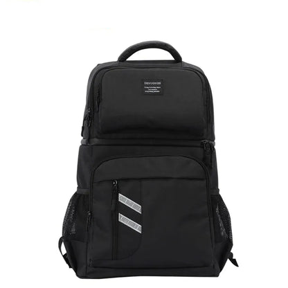 Sac à Dos Isotherme 2-en-1 Noir - Double Compartiment Thermique pour Pique-nique et Aventures
