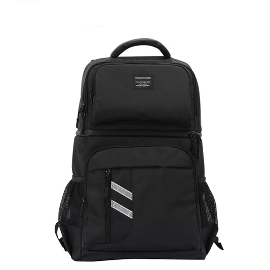 Sac à Dos Isotherme 2-en-1 Noir - Double Compartiment Thermique pour Pique-nique et Aventures