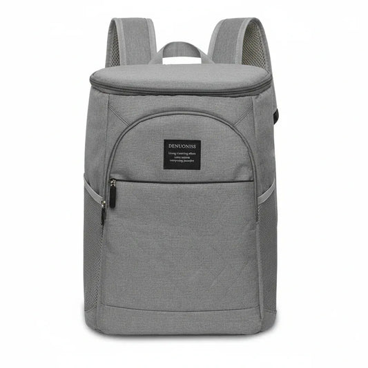 Sac à Dos Isotherme 20L Multicouche Gris - Imperméable & Anti-Fuite - Oxford - Pique-nique, Camping & Voyage