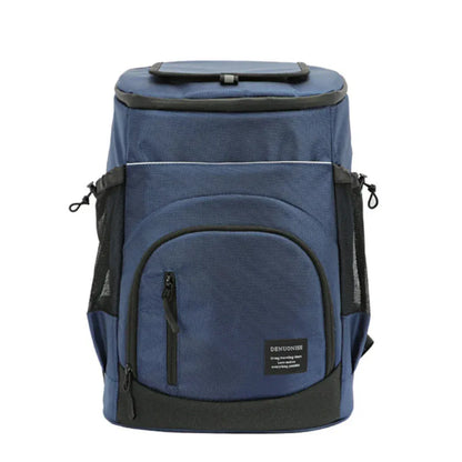 Sac à Dos Isotherme 30L Bleu – Glacière Thermique Portable Double Compartiment pour Repas, Voyage et Loisirs