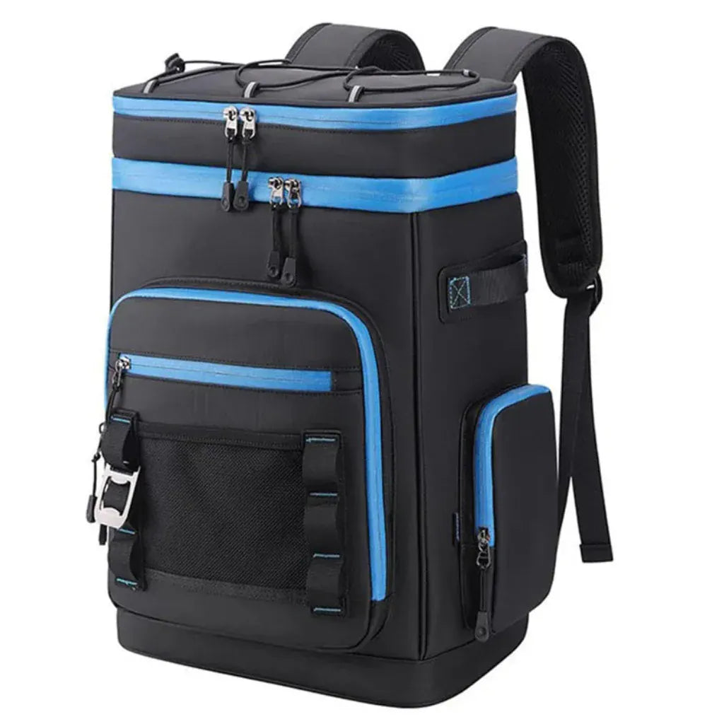 Sac à Dos Isotherme 30 L Étanche, Glacière Portable, Pique-nique, Camping & Randonnée Bleu