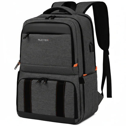 Sac à Dos Isotherme Multifonction Noir 15.6" - Grande Capacité Double Compartiment Thermique pour Repas et Ordinateur