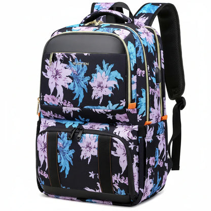 Sac à Dos Isotherme Multifonction Noir et Rose - Grande Capacité Double Compartiment Thermique pour Repas et Ordinateur